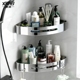 馨沛不锈钢浴室置物架免打孔卫生间厕所墙面三角收纳壁挂储物架