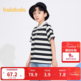 巴拉巴拉男童t恤童装2024夏装儿童短袖中大童休闲polo衫凉感208224117104