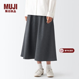 MUJI MUJI  女式 弹力 起毛 喇叭裙 半身长裙秋冬季 简约风BEK40C2A 炭灰色 S