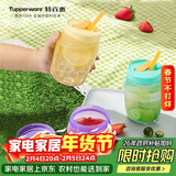 特百惠（Tupperware）吸吸罐550ml女生学生密封带吸管水杯子夏季自制饮品奶昔 薄荷蓝