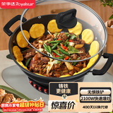 荣事达（Royalstar） 电炒锅 家用铸铁多功能电热锅电铸铁锅炒锅多用途锅山东锅电煮锅电火锅电蒸锅 RDAF-32