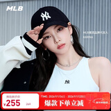 MLB帽子男女情侣棒球帽软顶鸭舌帽秋冬运动帽四季3ACP6601N-50BKS-F