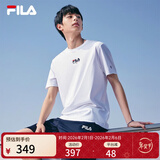 斐乐斐乐官方男装短袖t恤夏季运动T恤男短袖纯棉休闲上衣男 标准白-WT 165/88A/S