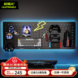 松能X洞洞板置物架AX-9免打孔桌夹式可挂墙电竞房办公创意挂钩配件 【夹挂两用】黑色小板*2 配件*26