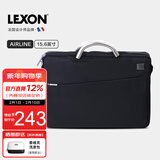 乐上（LEXON）手提包男15.6英寸笔记本包电脑包公事包时尚休闲公文包蓝黑色