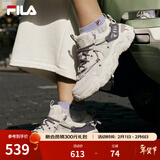 斐乐（FILA）官方女鞋老爹鞋运动鞋新款猫爪鞋5代复古休闲鞋 奶白/浪漫紫-GO 35.5