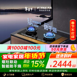 方太【新款防干烧】燃气灶天然气 家用嵌入式5.2kW*猛火双灶 防干烧可联动 02-TEK21