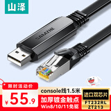 山泽Console调试线1.5米USB转RJ45控制串口交换机配置线转换线适用华为腾达TP-LINK小米路由器UR015