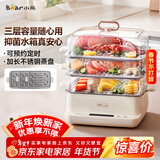 小熊（Bear）电蒸锅 不锈钢 家用多层大容量可视蒸箱 蒸鱼馒头包子14.7L一体多功能电锅 DZG-CA2G2