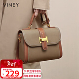 viney牛皮包包女包斜挎妈妈包中年手提单肩包生日情人节礼物送女友老婆