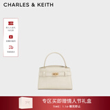 CHARLES&KEITH鳄鱼纹凯莉包手提斜挎婚包包女包生日礼物新年礼物CK2-50270880-1 Ivory象牙色 S