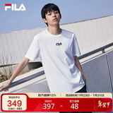 FILA斐乐官方短袖T恤男2025年夏季时尚纯棉圆领透气男士运动t恤针织衫