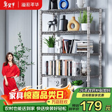 溢彩年华 厨房置物架落地仓储货架家用阳台铁艺储物架收纳架子五层2801SR