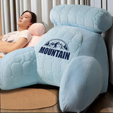 加大加厚缓解腰酸床头靠枕靠垫大靠背垫软包沙发床上护腰看书神器 217蓝色【四季款加厚】 80cm*60cm*40cm 含枕芯 【重5斤特大号】