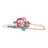 Hape(德国)儿童早教玩具火车轨道声光豪华城市火车站男女孩礼物E3725