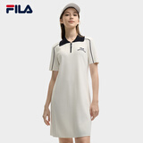 FILA斐乐【杨幂同款】｜连衣裙女士编织裙时尚休闲修身POLO裙子