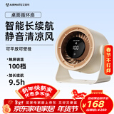 艾美特（AIRMATE）电风扇桌面小风扇风宝小型风扇100档空气循环扇台壁两用充电迷你小风炮轻音节能长续航电扇 AH33