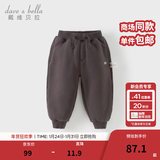戴维贝拉（DAVE＆BELLA）童装秋冬女童裤子男童加绒裤儿童棉裤冬季运动裤宝宝保暖长裤冬裤 凝夜紫【DB4237140-B】 150 cm（建议身高140-150cm）