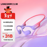 兰士顿AirWave Pro开放式蓝牙耳机无线骨传导概念 运动跑步不入耳骑行超长续航情人节礼物 流光紫
