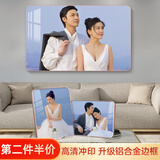 悠乐美照片定制洗照片加相框婚纱照打印冲印挂墙摆台全家福781012大尺寸 香槟粉Y【金属包边】第二件半价 24寸挂墙（50*60cm）