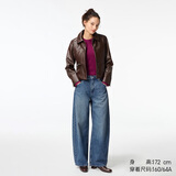 优衣库女装男装宽松廓形牛仔裤/弯刀镰刀裤子479000 482280 479000/67海蓝色 25 /160/64A