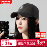 MLB官方男女帽子明星同款软顶棒球帽春春运动遮阳鸭舌帽情人节礼物 洛杉矶道奇队/炭灰色/77 均码 F