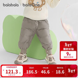 巴拉巴拉婴儿羽绒裤宝宝高腰护肚长裤男女童冬装2025新款保暖时尚束脚裤