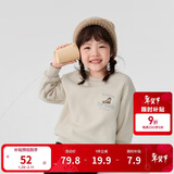 巴拉巴拉童装儿童卫衣秋冬2024男童女童圆领套头摇粒绒上衣潮208424121216