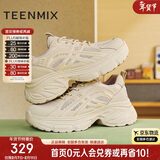 天美意女鞋商场同款休闲系带厚底女老爹鞋新款