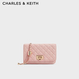 CHARLES&KEITH经典菱格链条小方包单肩斜挎包包女包生日礼物CK2-70160131