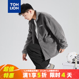 唐狮秋冬季新款男士外套男衣多穿潮流摇粒绒抓绒衣男夹克男 薄墨灰 M