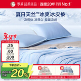 罗莱家纺 深睡冰皮被3.0 A类可水洗60支兰精天丝凉感夏被 灰2.0米