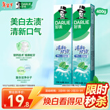 DARLIE好来(原黑人)清新双效牙膏去口气去渍固齿2支400g
