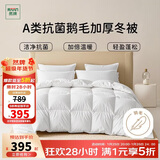 然牌 TTC静音抗菌白鹅毛被芯 双人加厚冬被 约5斤 200x230cm 白色