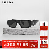 普拉达（PRADA）太阳镜女款黑色镜框墨镜眼镜立体标明星款送礼物17WSF 1AB5S0