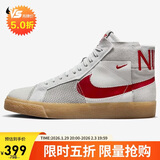 耐克NIKE男子休闲鞋ZOOM BLAZER新年红运动鞋FD5113-100 灰棕/红42