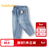 巴拉巴拉童装儿童长裤女童秋冬装甜美牛仔裤洋气复古休闲百搭小童 牛仔浅蓝88101 110
