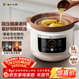 小熊（Bear）电炖锅 电砂锅 电炖盅 炖汤盅煲汤锅 紫砂锅煲汤电炖锅4-6人用 煮粥神器 5.5L DDG-E50S5