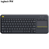 罗技（Logitech）K400 Plus 键盘 无线键盘 办公键盘 带触摸板 优联 黑色 自营 带无线2.4G接收器
