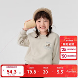 巴拉巴拉童装儿童卫衣秋冬2024男童女童圆领套头摇粒绒上衣潮208424121216