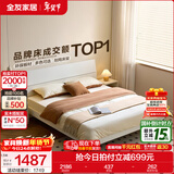 全友家居现代简约高箱储物收纳床主卧1.8米x2米双人大床家具政府补贴 【暖白色 | 高脚】床+65床垫 1.5x2米【爆款+性价比超高】