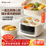 小熊（Bear）电炖盅隔水炖汤盅电炖锅燕窝炖盅煲汤炖汤陶瓷全自动家用3-4人炖蒸煮一体多功能锅4.1L DDZ-J25H5