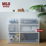 MUJI 聚丙烯 收纳箱 抽屉式 储物箱 整理箱 衣物收纳箱 横宽型/深 长55*宽44.5*高30cm 4S