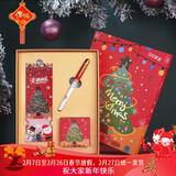 DUKE公爵2026马踏祥云套装红色5气氛款铱金笔钢笔墨水笔自用书写送人自用书写顺滑可用墨囊 圣诞雪花冰箱贴套装（红色钢笔）