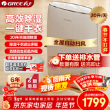 格力（GREE）【干衣除湿】除湿机抽湿机家用20升/天单间≤40㎡低噪除潮回南天除霉干衣智能控湿24H定时DH20EF