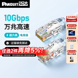 泛达 泛达超六类细网线CAT6A类跳线家用电脑宽带POE监控万兆高速成品线 圣洁白 10米
