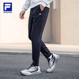 FILA 斐乐官方针织长裤男子冬季新款运动裤健身裤直筒休闲裤直口裤子 RD宝蓝-NV 4XL 195/100A