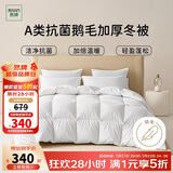 然牌 TTC静音抗菌白鹅毛被芯 加厚保暖冬被 约4斤 150x200cm 白色