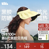 蕉下（beneunder）遮阳帽子女黑胶贝壳防晒帽男太阳帽便携空顶帽大帽檐全脸遮阳 黄