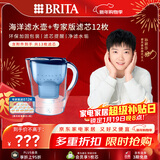 碧然德（BRITA）过滤净水器 家用滤水壶 净水壶 Marella 海洋系列+专家版滤芯12枚（含附件）